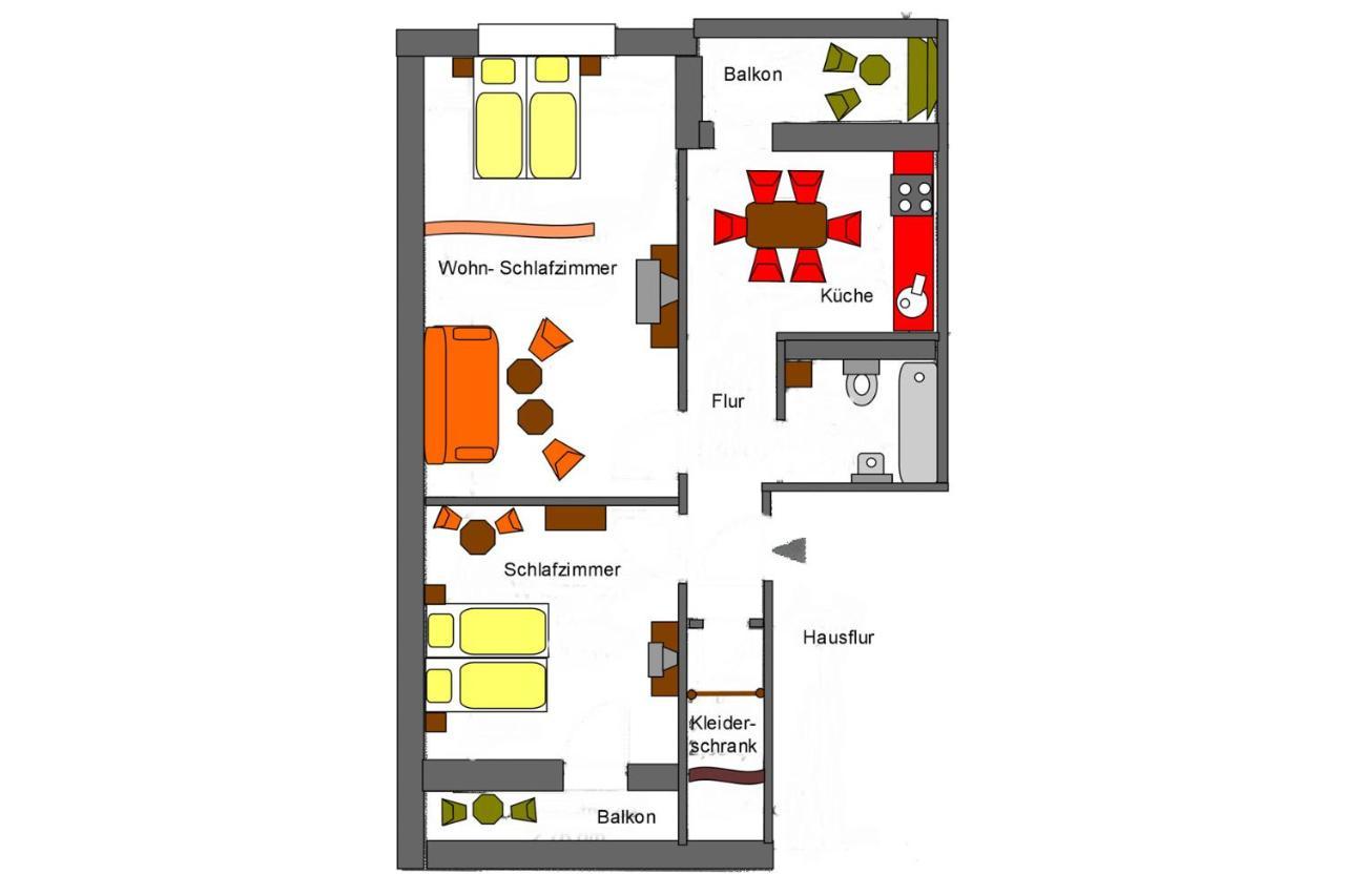 H&H Apartments Im Herzen Der Stadt Teilweise Mit Balkon Ruhig Zentral Modern Mit Kueche Грайфсвальд Экстерьер фото